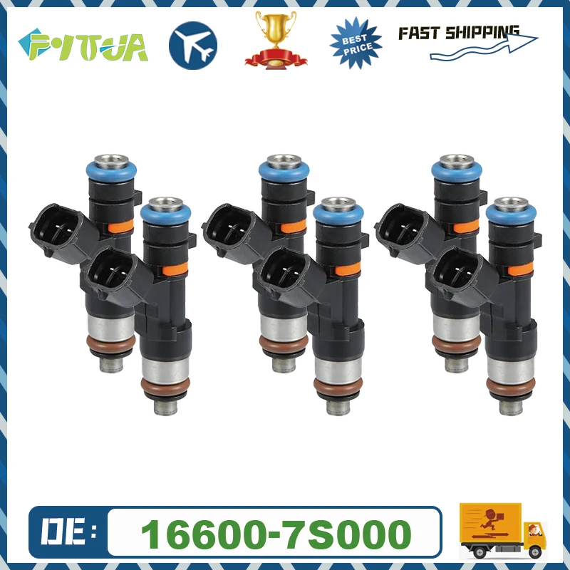 

6pcs Fuel injector 0280158007 Nozzle Bico For NISSAN FRONTIER PATHFINDER 09-12 XTERRA 09-14 4.0L V6 0 280 158 007 16600-7S000 NE