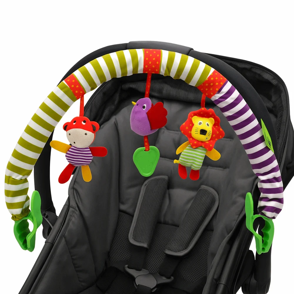 Hochets de berceau en coton PP, musique, éducation précoce, cloche pendentif, poussette, lit suspendu, peluches sensorielles pour bébé