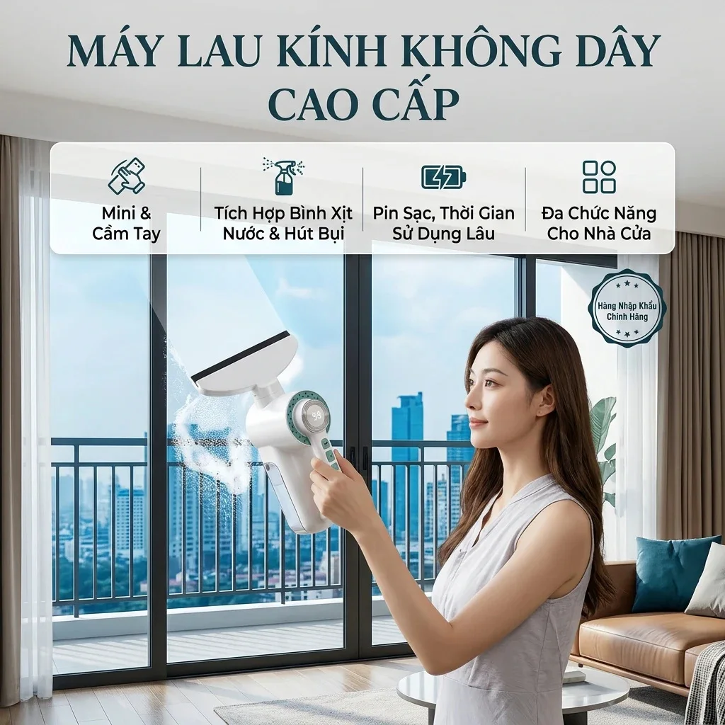 Wireless Window Cleaner Mini Handheld Small Charging Multi-function Glass Cleaner Water Spray window cleaning robot