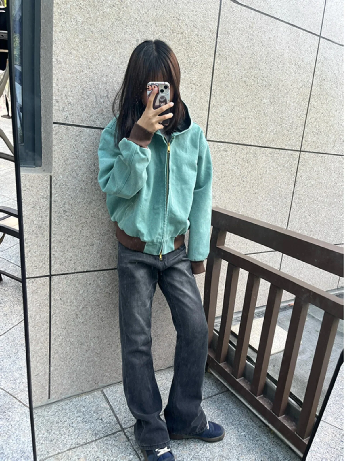 

Мужская куртка Lake Blue с капюшоном, весна-осень, в американском ретро-стиле, с воротником Cleanfit Detroit, молодежная, модная верхняя одежда