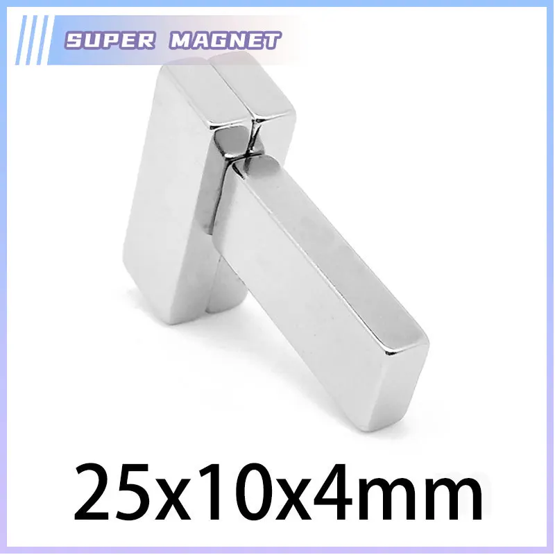 5/10/15/20/30/50PCS 25x10x4mm Strong Neodymium Block Magnets 25mmx10mmx4mm N35 Grade Powerful Magnet Permanent Magnet 25*10*4mm