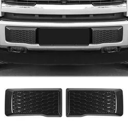 Left & Right Front Bumper Guard Pads Insert Cap Cover for Ford F150 2015 2016 2017 2018 2019 2020 , ABS Carbon Fiber