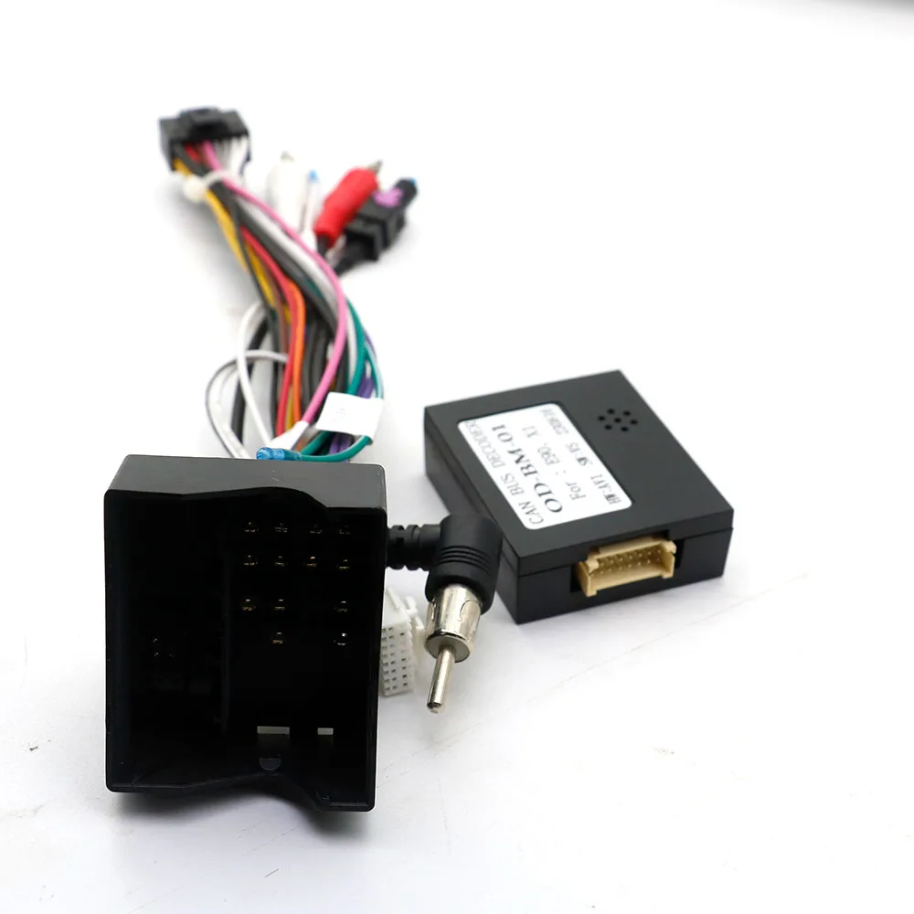 Dashboard Panel Trim Frame Kit with CANBUS Wiring for BMW 1 Series E81 E82 E87 E88 Radio Installation
