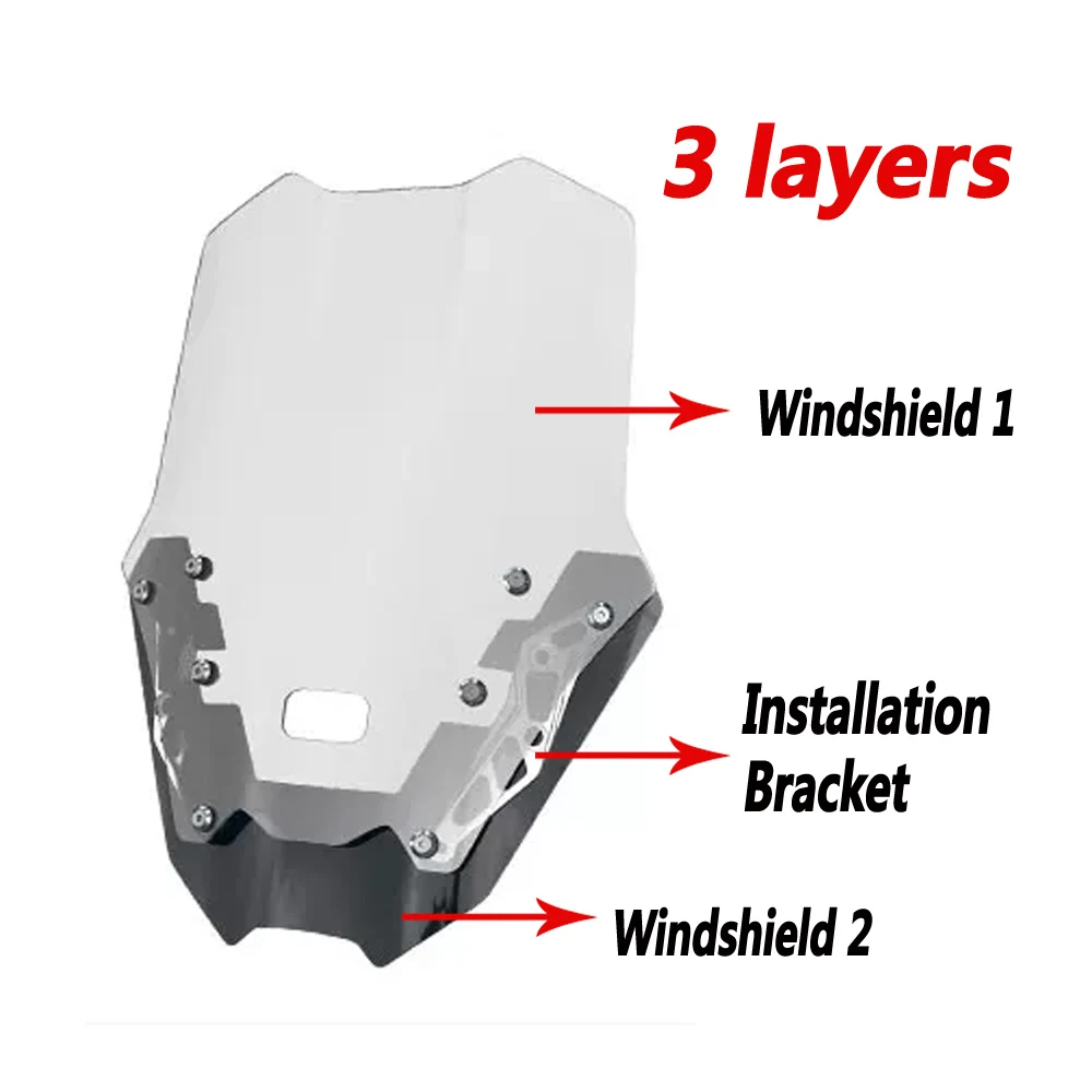 High quality competitive windshield For Voge SR150R SR150R raised front windshield deflector blackened windshield rain shield