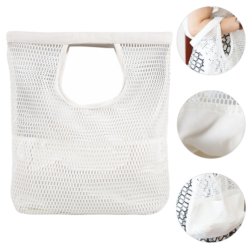 

Shopping Bag Beach Large Capacity Mesh Bags Tote Pool Small with Zipper Casual Women's