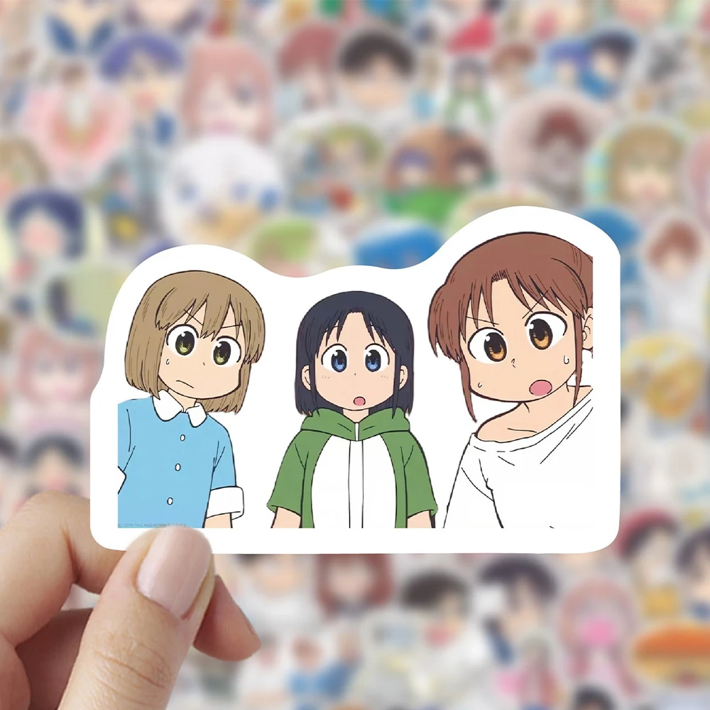 10/30/50/100pcs Funny Nichijou Anime Stickers Girls Yuuko Aioi Mio Naganohara Shinonome Nano Cartoon Sticker Decal Decoration