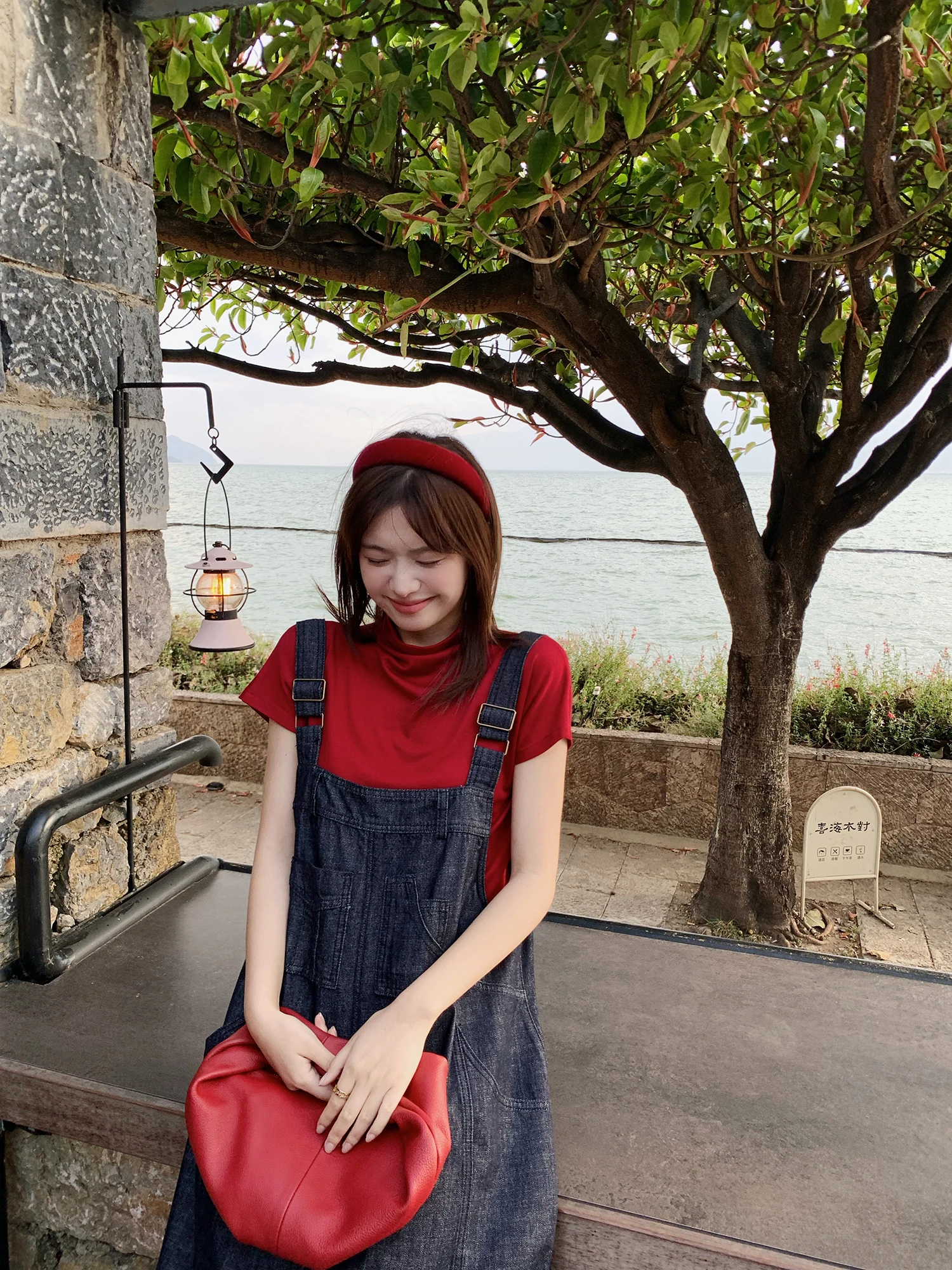 

Платье-комбинезон Xiao Jun Jun Britney Cow Vest Skirt Original Blue Bright Line Two Wear Flower Bud Denim, повседневное хлопковое платье