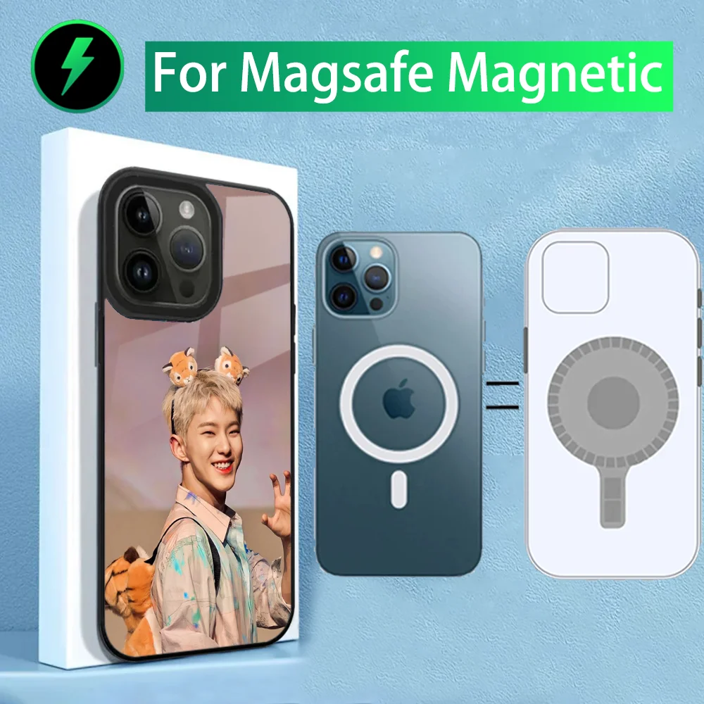 Hoshi Kwon Soonyoung Phone Case For iPhone 15,14,13,12,11,Plus,Pro,Max Mini Magsafe Magnetic Wireless Charging