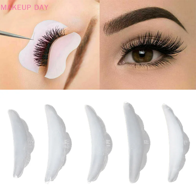 5 Paar Silikon Locken wickler Curl Wimpern Pads Wimpern verlängerung Dauerwelle Werkzeuge mehrfarbige Wimpern Lifting Kit Zubehör wieder verwendbar