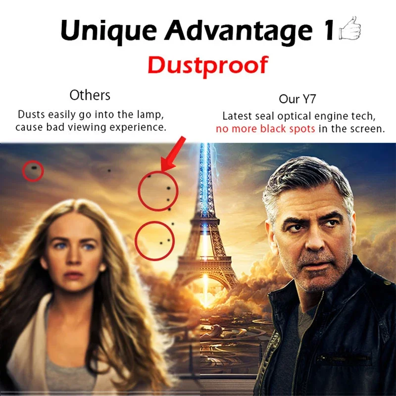 Мини-проектор Vivicine светодиодный, карманный проектор для домашнего кинотеатра с HDMI USB, видеопроектор с опцией Android Bluetooth