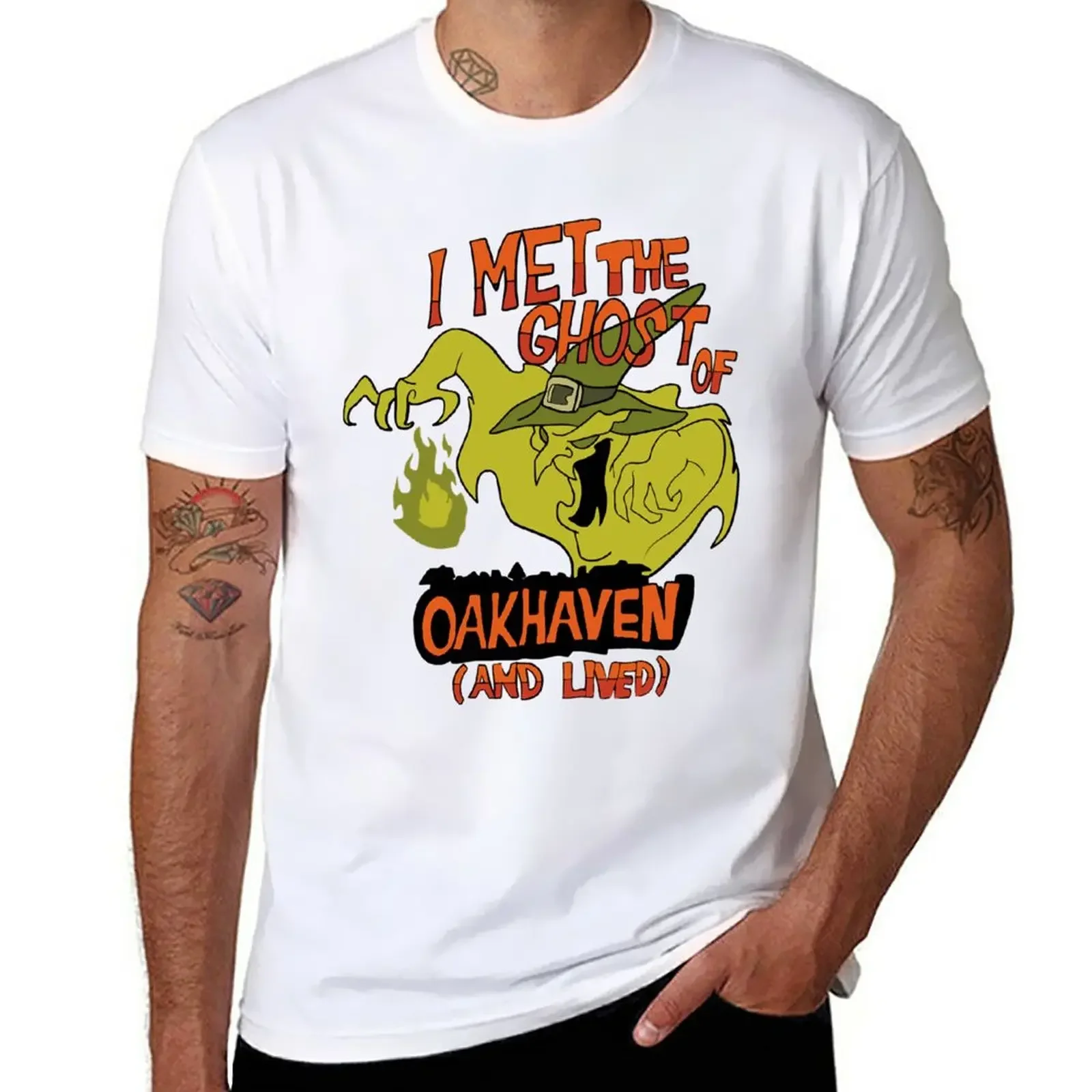 

New I Met the Ghost of Oakhaven and Lived T-Shirt graphics t shirt T-shirt short plain t-shirt t shirts for men cotton