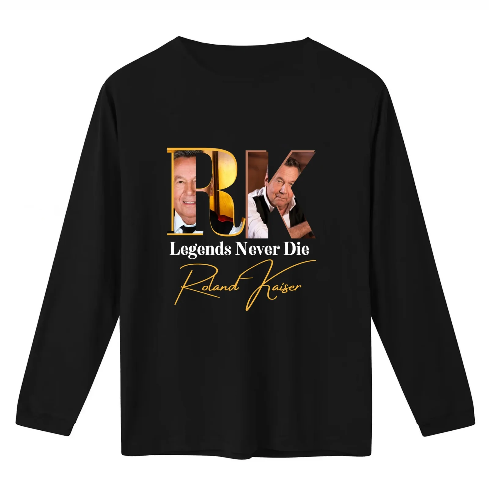Roland kaiser rip Roland kaiser T-Shirt Summer Casual Cotton Tee Oversized Streetwear Tops Vintage Graphic Print 100% Cotton