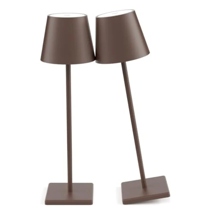

2 Packs LED Cordless Table Lamp, Rechargeable Battery Desk lamp 5000mAh Battery Operated Stepless Dimming Modern Portable Table