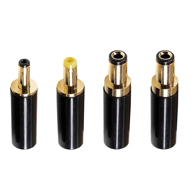 1PCS Gold-plated Copper DC Power Plug 5.5*2.1/5.5*2.5/4.0*1.7/3.5*1.35 mm DC Male Socket Plug DIY Soldering Output Adapter