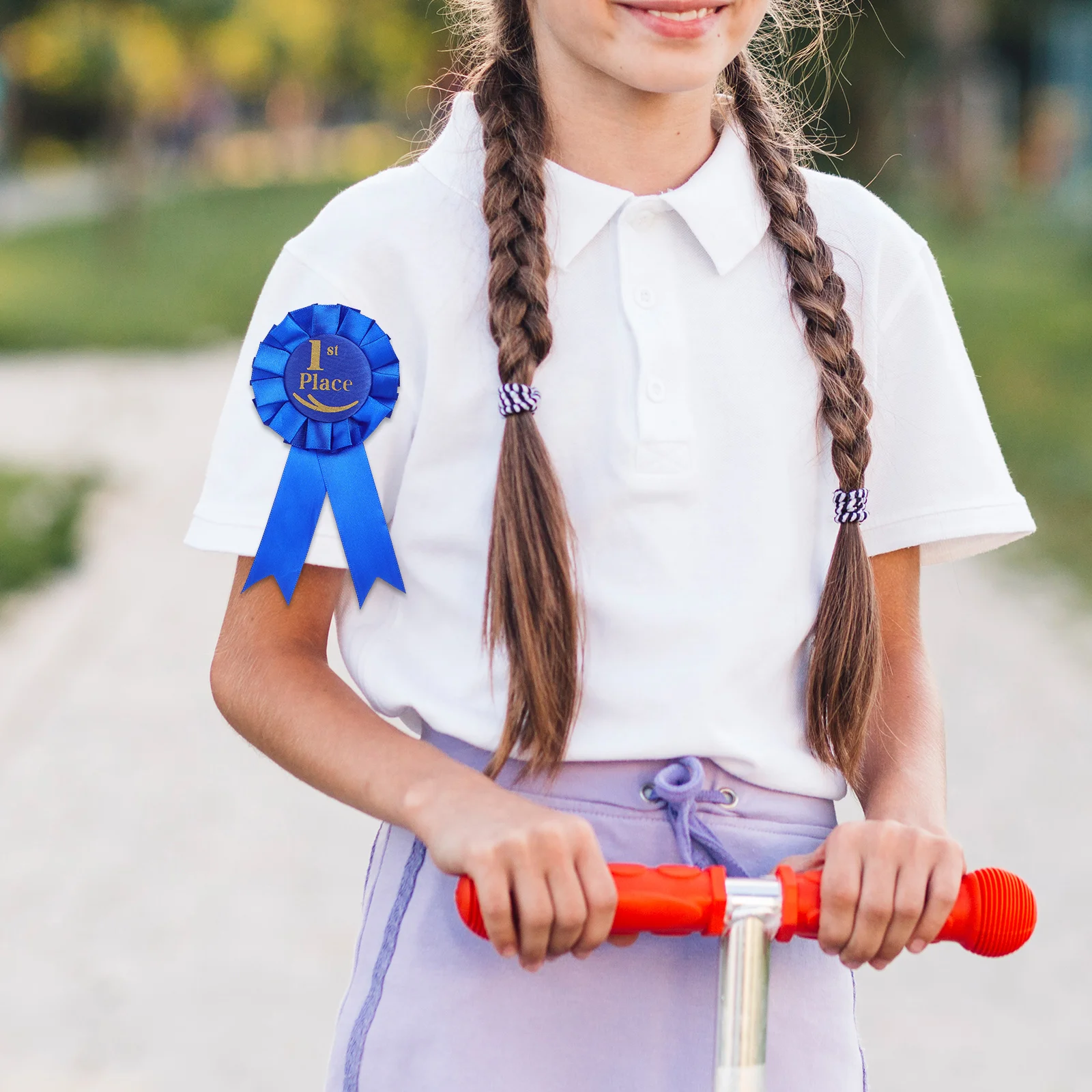 

6 pcs Award Ribbons Set Tinplate Badge Ribbon For Sports Competition School Event 1St Prize Medal Ribbons