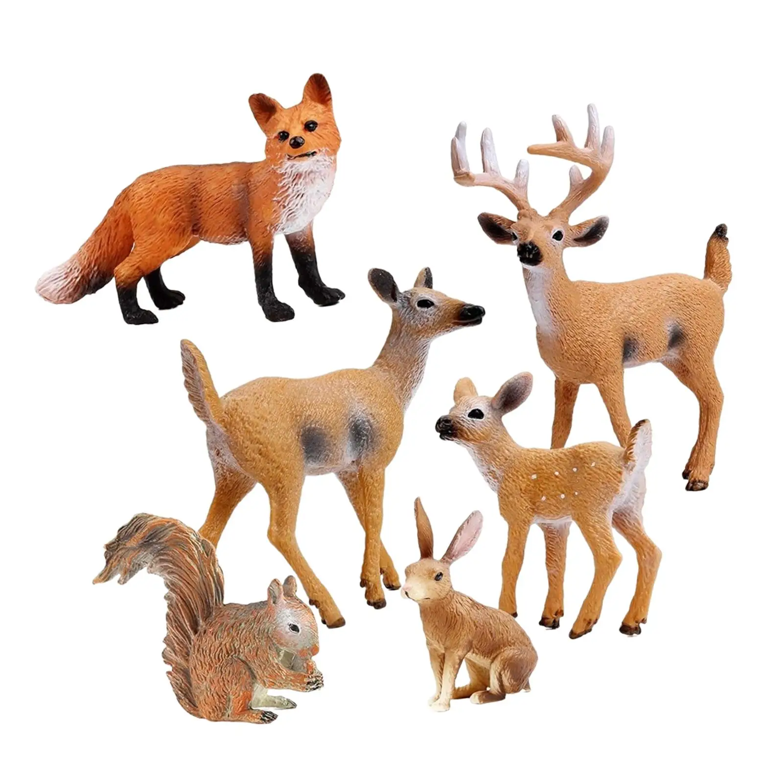 

PVC Forest Animals Figures Set Woodland Creatures Models Realistic Educational Art Toys for Boys Girls Gift Party Favor