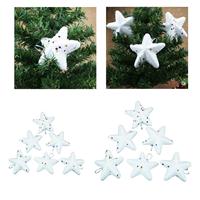 6x Hanging Star Ornaments Foam Star Lightweight Festive Embellishments Christmas Tree Ornaments for New Year Party Indoor