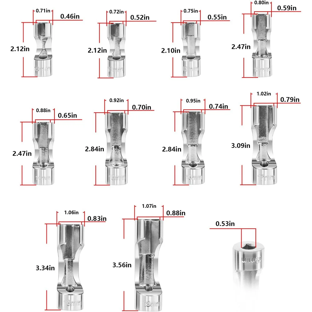 12030 Flare Nut Socket Set, 3/8