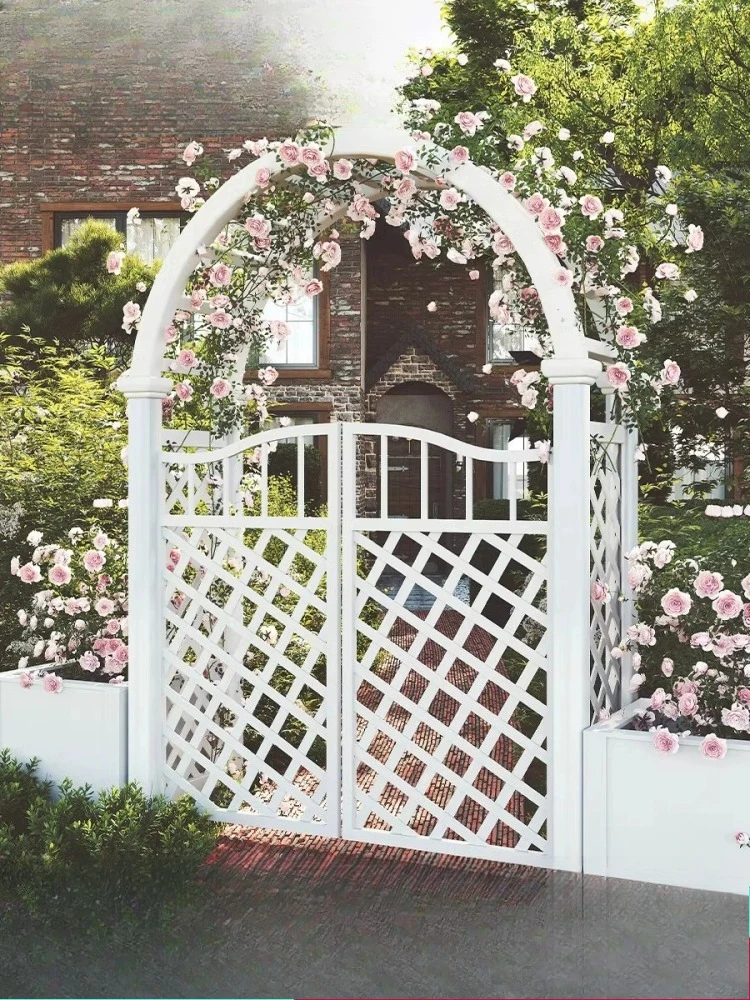 

Antiseptic wood semicircular arch outdoor courtyard climbing vine grape bracket outdoor garden curved grid flower enclosure
