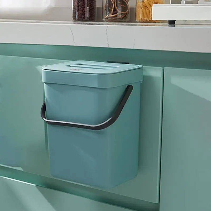 Under Sink Trash Bin Small Trash Can No Drilling Large Capacity Durable Modern Mountable Garbage Can For Counter Top & Under