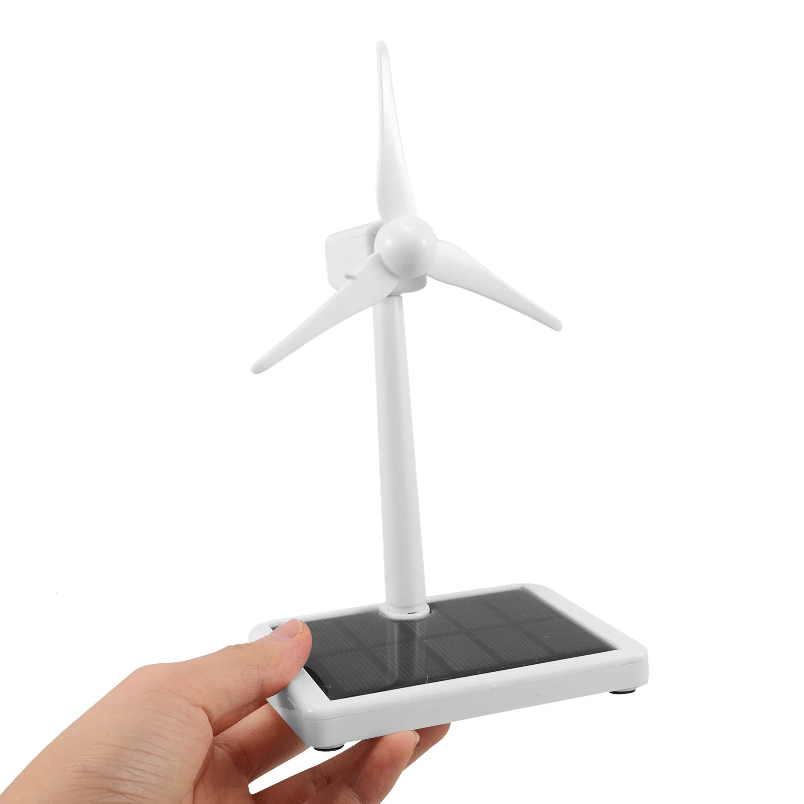 Solar Powered Fan Windmill Educational Science Kit Desk Home Ornament Miniature Solar Energy Teaching Tool for Kids