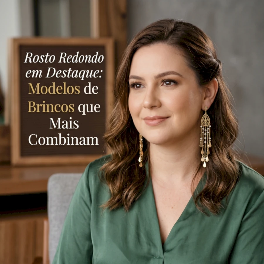 Rosto Redondo em Destaque: Modelos de Brincos que Mais Combinam