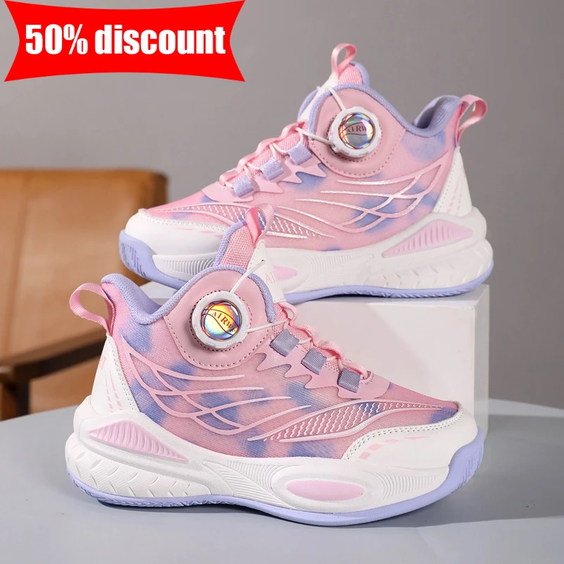

Children Sports Shoes Breathable Anti Slip Sports Training Basketball Shoes Comfortable Fitness Cushioning Running Shoes for Kid
