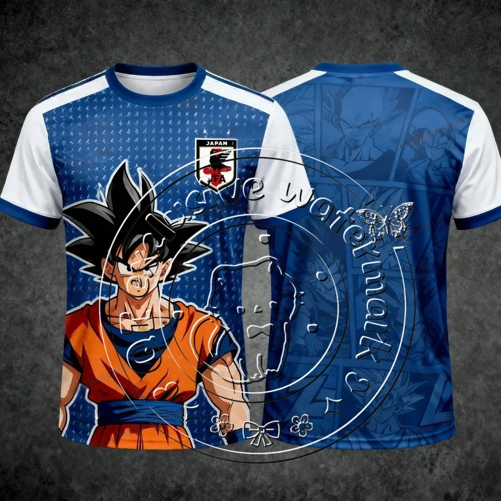 Summer Dragon Ball Super Saiyan Goku Retro Manga 3DPrint Quick Dry Breathable Unisex Football Basketball Sports Short Sleeve Tee - view 2