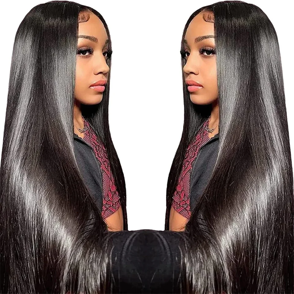 

32inch Straight 13x6 HD Lace Frontal Human Hair Wigs Preplucked Brazilian 13x4 Glueless Straight Human Hair Wig Natural Hairline