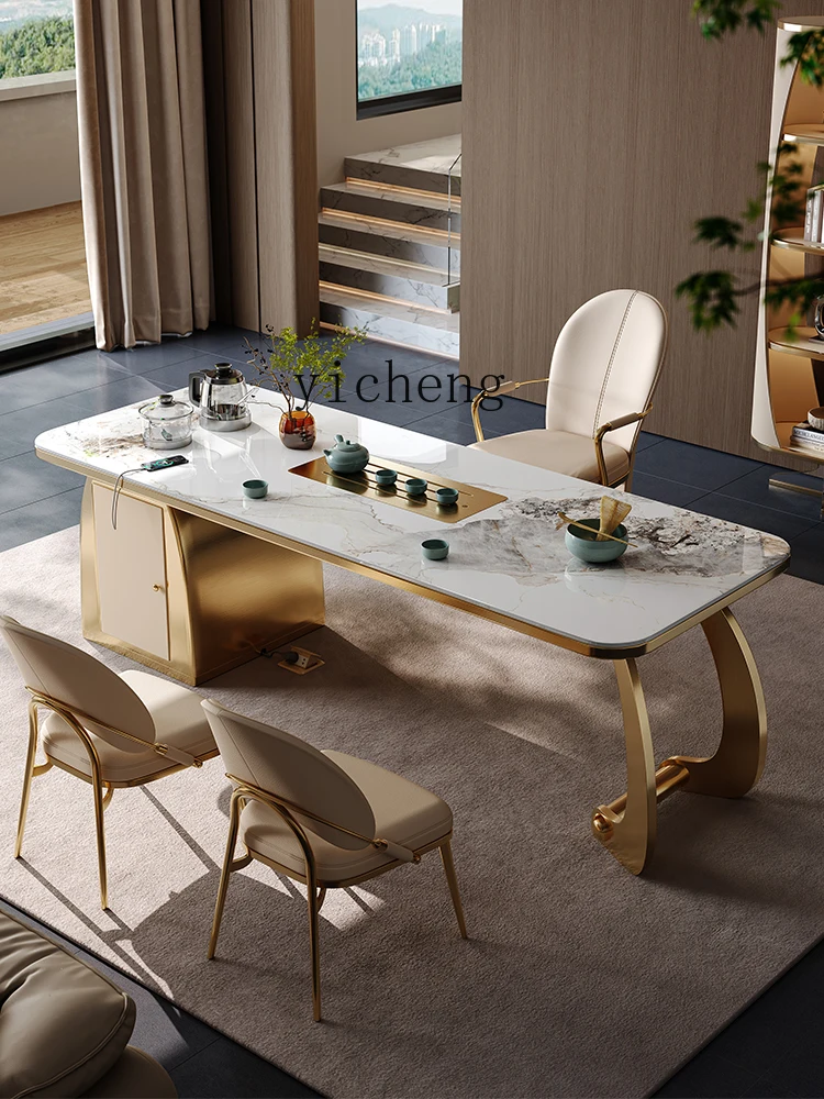 

YXY Rock Slab Tea Table Household Tea Table Kettle Integrated Office