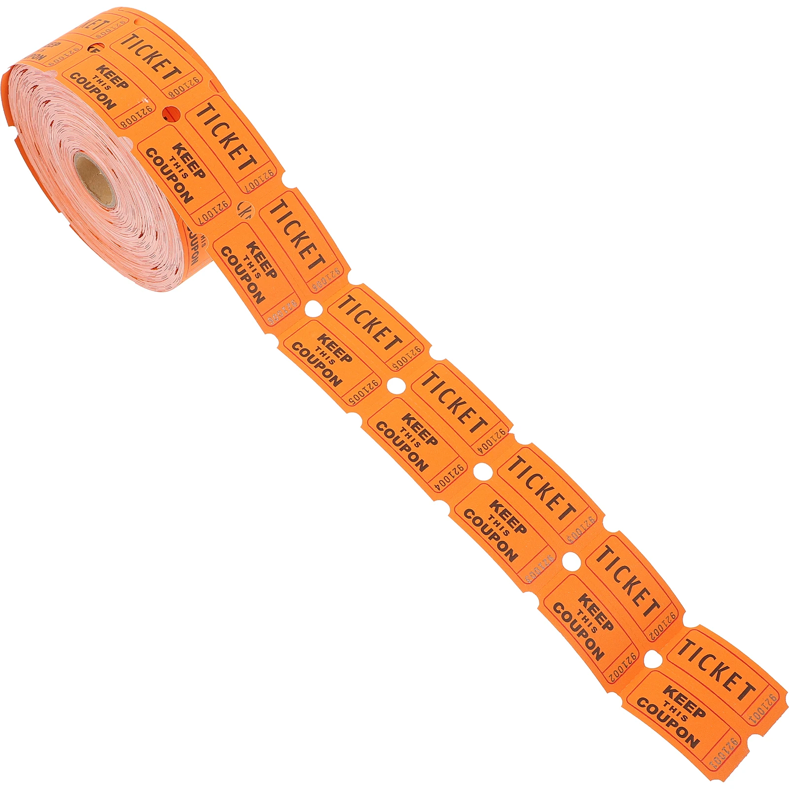 

1000pc Lottery Roll Orange Blank Raffle Tickets Voucher Event Game Classroom Party Tickets Labels Home Supplies