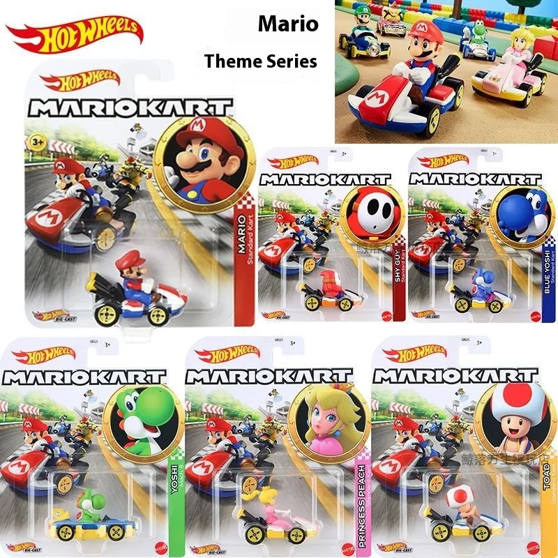 

New Hot Wheels Premium The Super Mario Bros Movie Kart Wario Luigi Plumber Van Koopa Troopa Toad Donkey Kong Die Cast Model Car