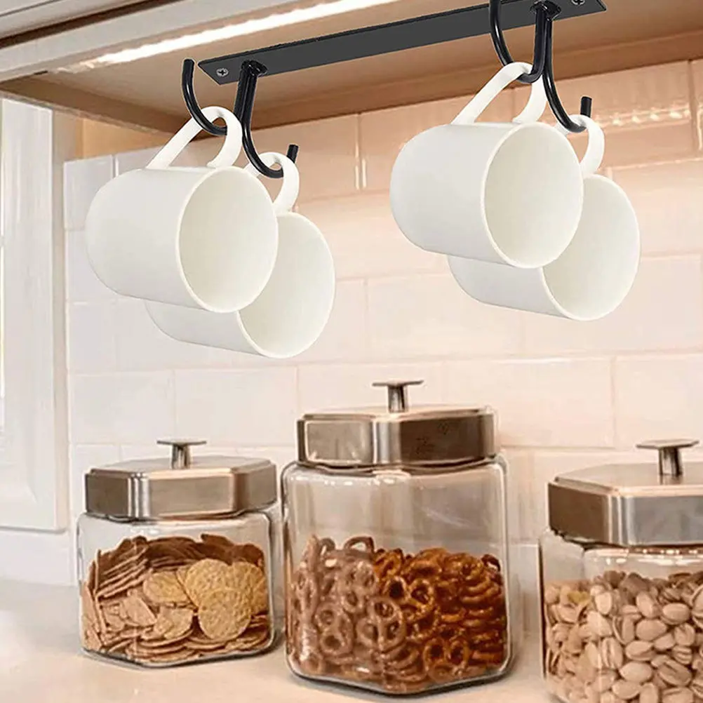 

2Sets Mug Hanger Holder Sturdy Cup Drying Tree with Fast Drainage Design for Glass Mugs Bottles Household Iron Cup Bracket