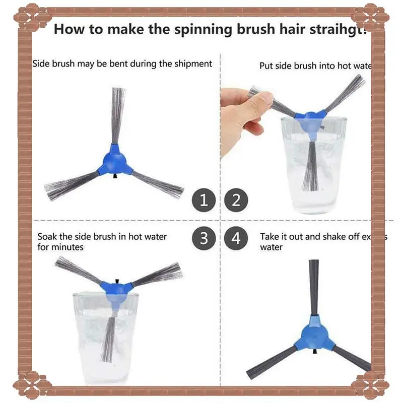 24-Hour Delivery 2 Set Replacement Parts Main Brush Side Brushes Filter For Kyvol Cybovac E20, E30, E31 Robot A