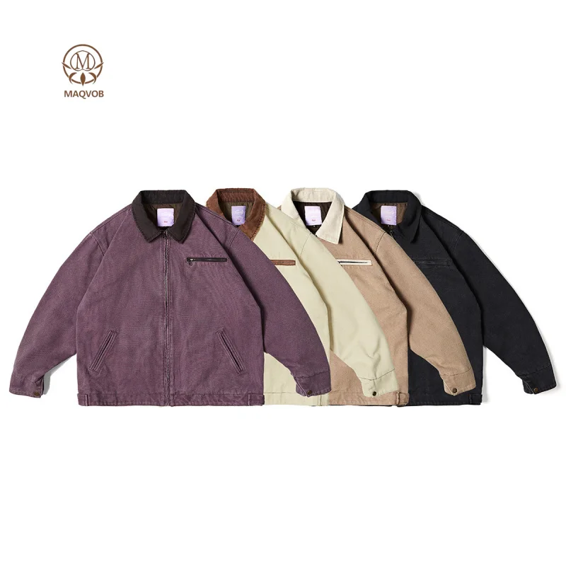 

MAQVOB EU US Size High Quality Streetwear Autumn Trend Heavyweight Men Women Jacket