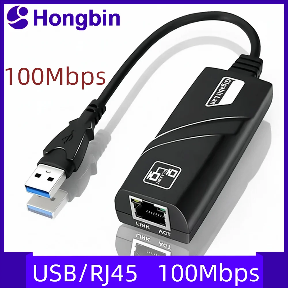 USB 3.0 To Rj45 Lan Ethernet Wired Adapter 10/100Mbps Network Cable for Xiaomi Mi Box PC Windows 10 USB 3.0 Network Card