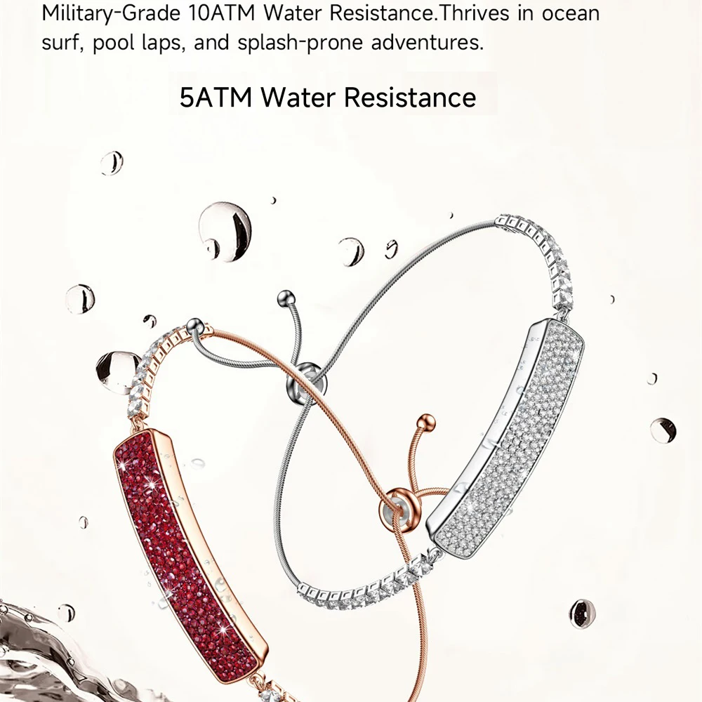 696 المرأة خطوة العد الصحة سوار ذكي 24H معدل ضربات القلب النوم رصد 5ATM مقاوم للماء حزام ساعة الماس سيدة الذكية الفرقة فتاة