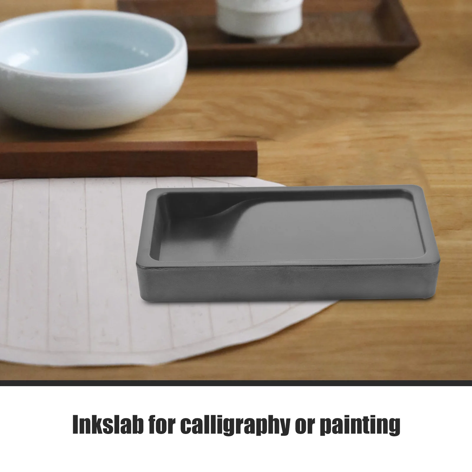 

Portable Inkslab Calligraphy Ink Stone Chinese Writing Painting Desk Decor Lightweight For Drawing Students Accessories