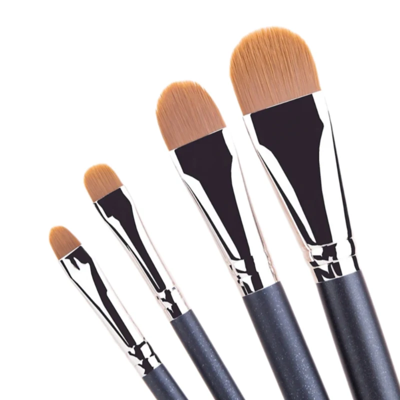 Ultradünne Foundation Concealer-Pinsel, 4 Größen, professionelle flüssige Foundation-Creme, weiches Haar, Make-up-Pinsel, Make-up-Werkzeuge