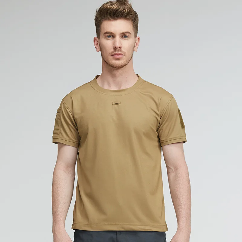 Tactical T-shirt Sport Short Sleeve Men\'s Summer Quick Dry Short Sleeve Elastic Breathable Workwear Outdoor Running T-Shirt