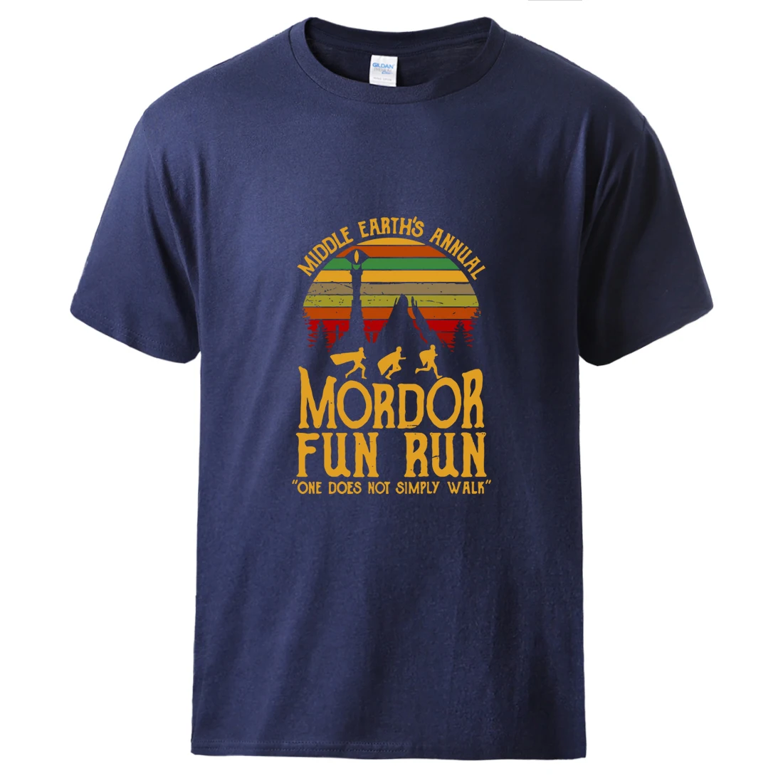 Middle Earth'S Annual Mordor Fun Run Printed Tshirt Man Breathable Cotton T-Shirts Soft Casual Top Classic Creative Tee Shirts