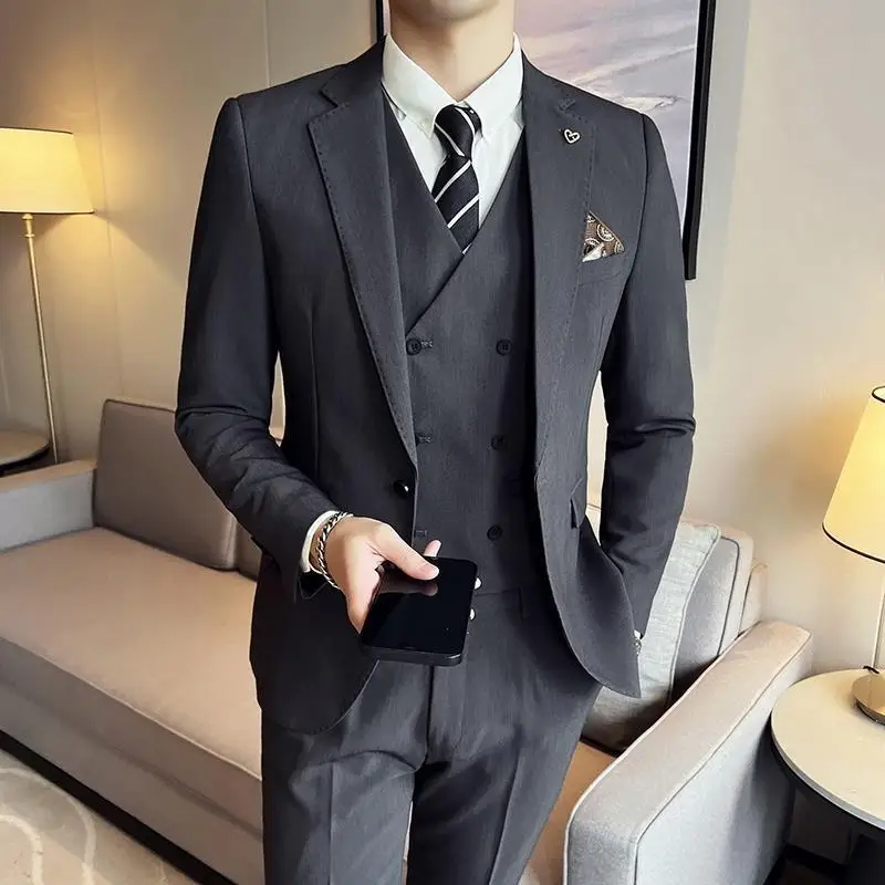 

A603Dark green high-end suit, thug men's suit, wedding dress, groom's suit, men's Korean version, trendy slim fit, British style