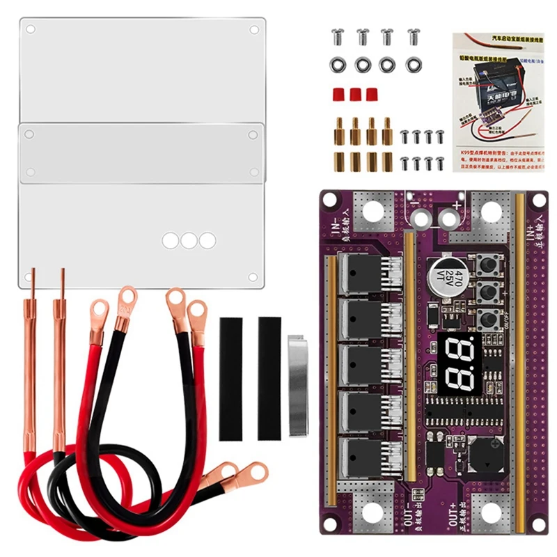 Mini Spot Welder 99 Gear Adjustable DIY Spot Welder Spot Welder Control Board With Transparent Case For 18650 Batter