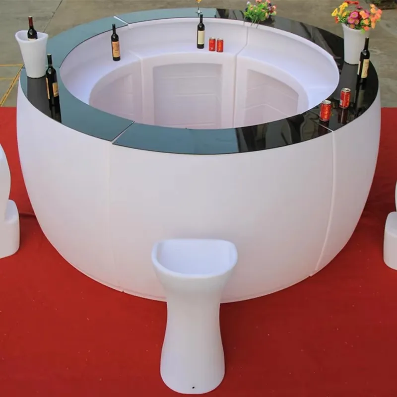 Luxury Bubble Wall Rechargeable LED Acrylic bar Counter Event Decoration Plastic Led Furniture bar Stool Table and Chairs
