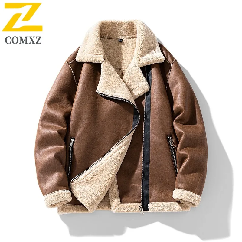 COMXZ الرجال الدافئة خفيفة الوزن الخبز سترة الموضة العصرية سميكة التزلج وسادة مبطنة 2025 الشارع يندبروف الشتاء سترة الملابس