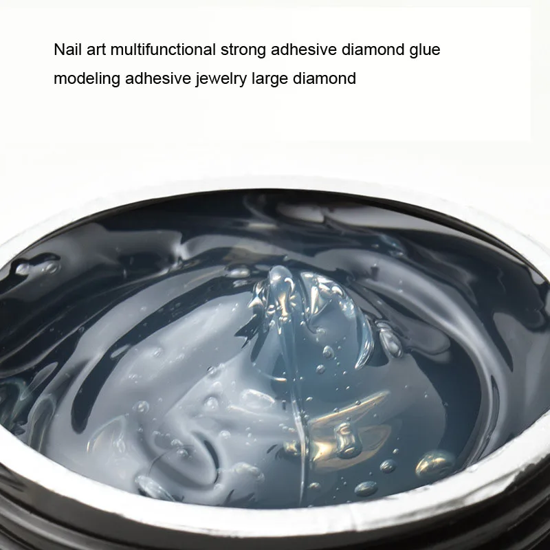 5/15 ml/barattolo Trasparente No-Wipe Strass Colla Specchio Polvere Gel Unghie Intagliare Scultura Gel 3D Pittura Gel UV LED Unghie Colla Strumento FAI DA TE