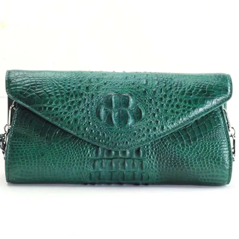 ourui new  women chain bag Female crocodile bag No stitching One shoulder bag female leisure Female bag