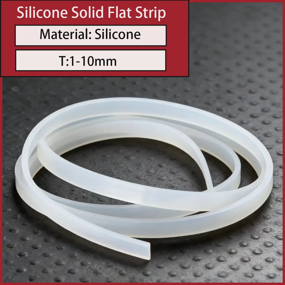 White semi transparent silicone solid flat tape suitable for industrial sealing and equipment protection
