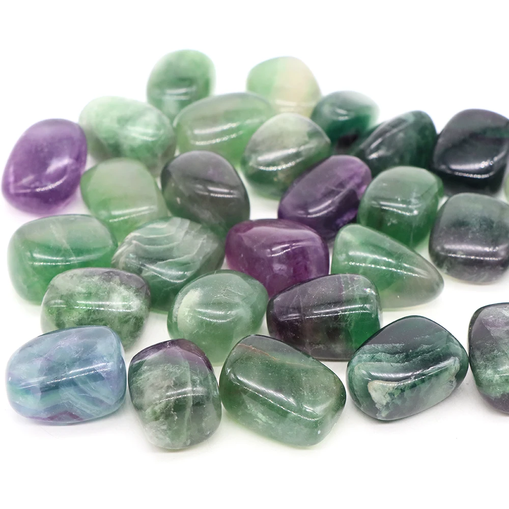 Fluorite naturale pietra burattata Bulk Healing Energy Crystal Mineral speciime Reiki Gemstone acquario Tank Home Decor lotti all'ingrosso