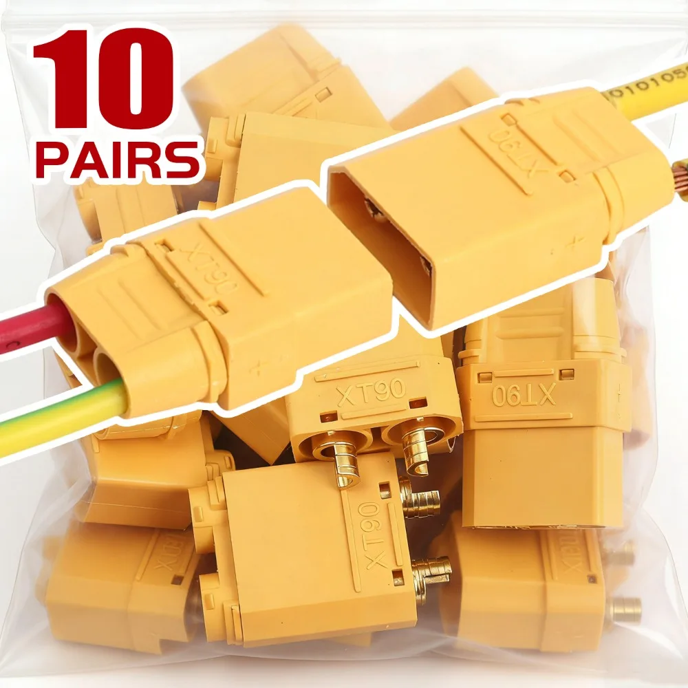 

Разъем XT90H (штекер/гнездо) с высокой силой тока 40А, корпус для кабеля типа «банан» для радиоуправляемых моделей автомобилей, лодок, самолетов, аккумуляторных кабелей и проводов